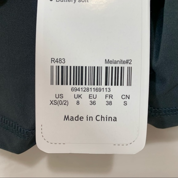 CRZ YOGA Nakedfeel Shorts 4'' Yoga Shorts Size XS(0/2) in Melanite - Picture 9 of 9